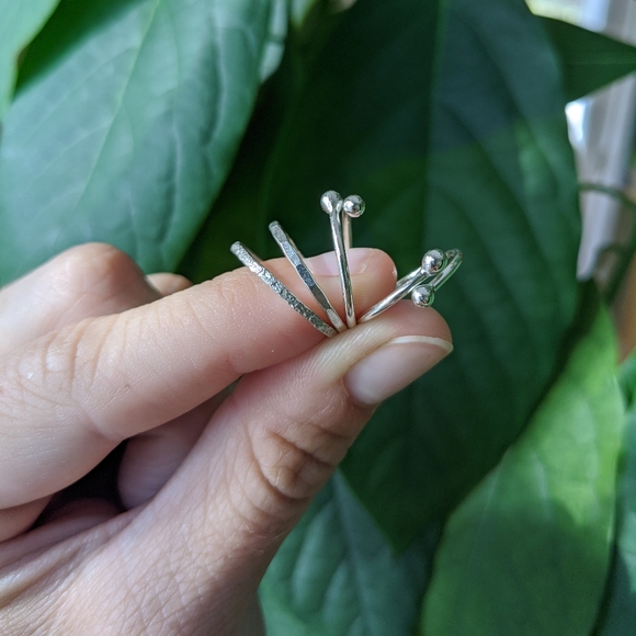 3 Dainty Handmade Sterling Silver Stackable Rings - Picture 7 of 8